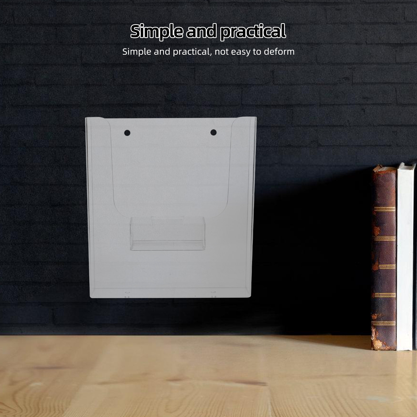 Magazine Holder Rack - アクリル製A4ファイルホルダー 壁掛け式マガジンオーガナイザー ドキュメントディスプレイスタンド 透明ペーパーラック デスク収納