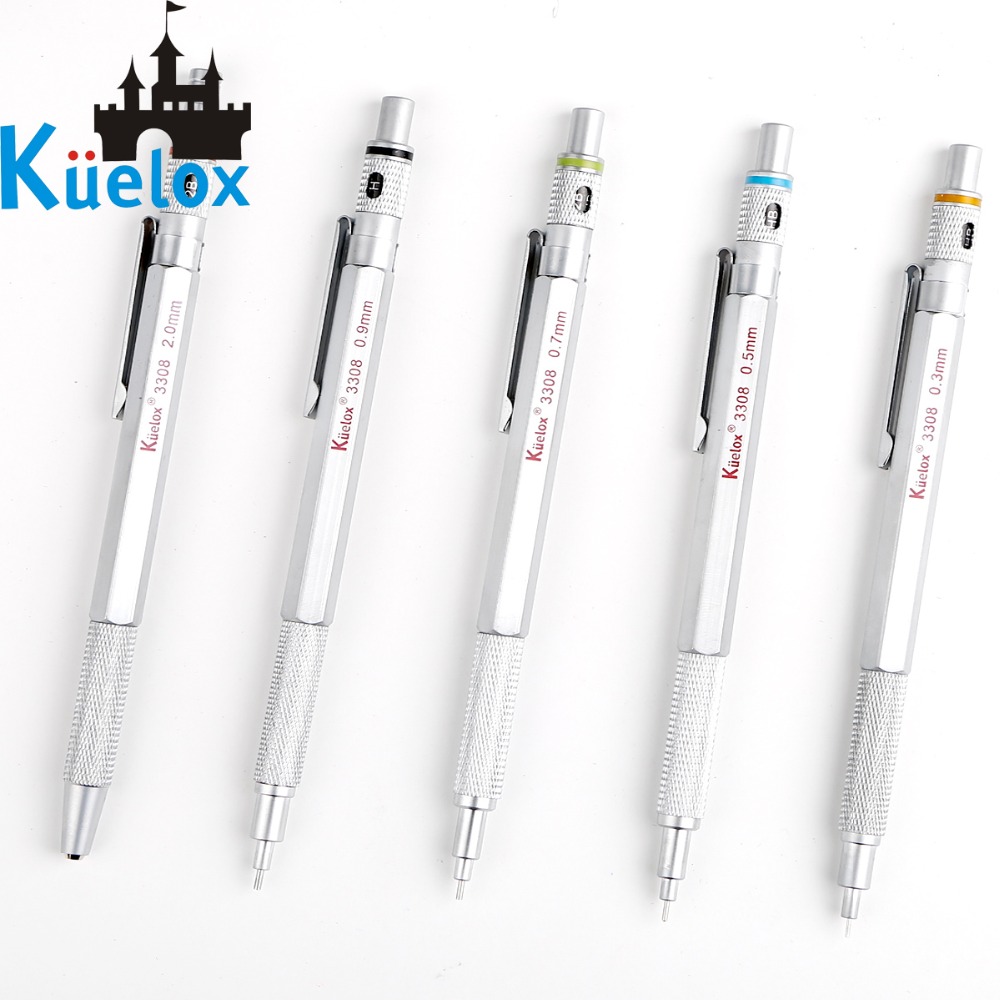 Mechanical Pencil 0.3 - 1 個 KUELOX フルメタルシャープペンシル 0.3/0.5/0.7/0.9 コミック描画自動鉛筆プロフェッショナルクラス文具