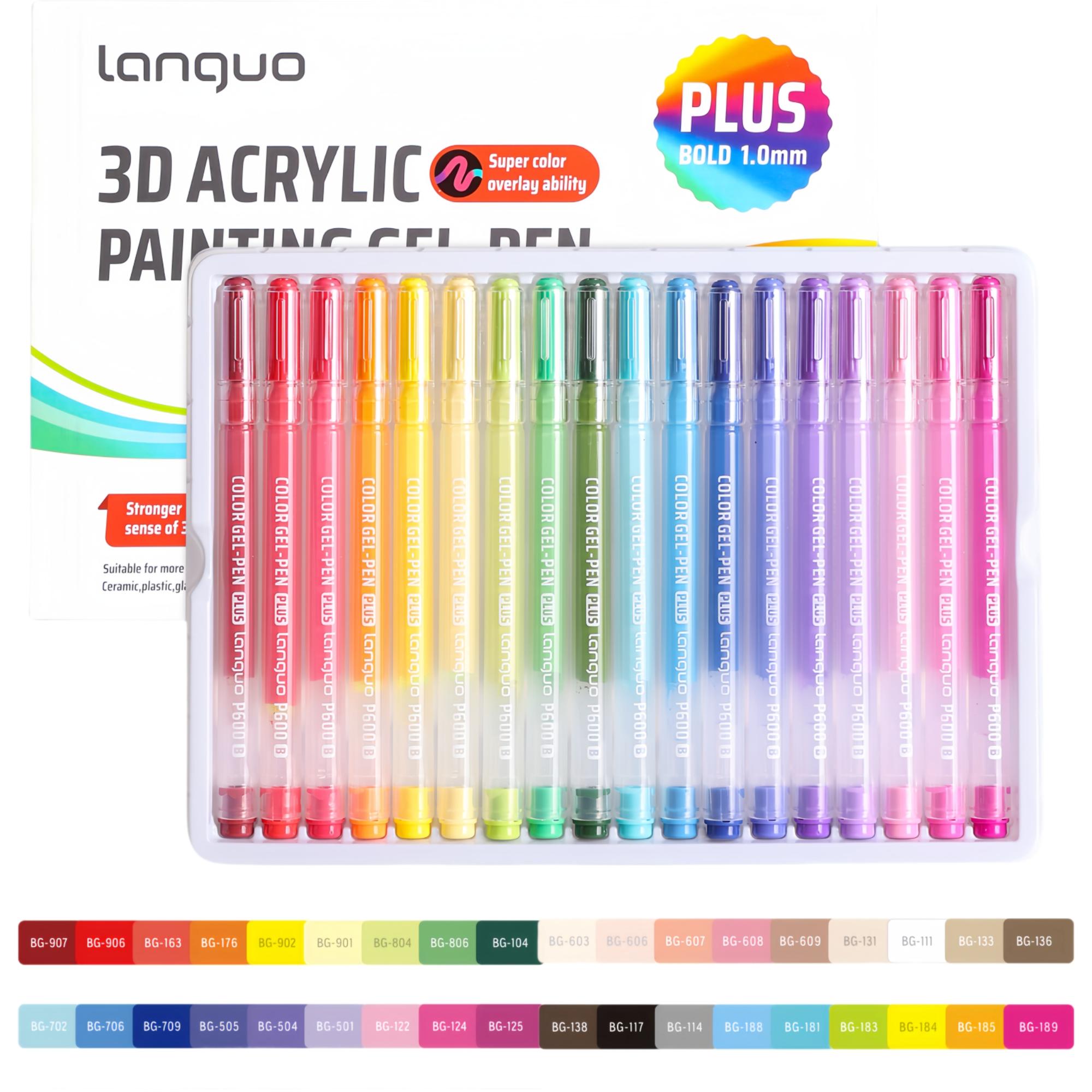 Copic Marker Sketch - ラングオ 54色 3D効果 アクリルマーカーセット 可愛い文房具 ジェリー描画ペン