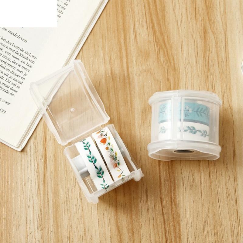 4 個のプラスチックテープ保存容器効率的な切断機能コンパクト - Tape Dispenser Weighted のレビューと価格