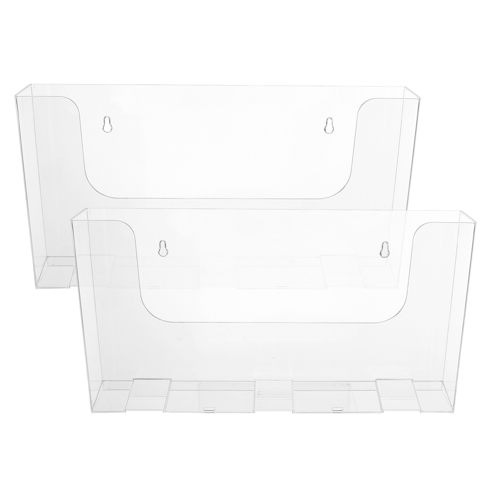 2個セット アクリル製 壁掛けファイルホルダー 透明 大容量 - Magazine Holder Rack のレビューと価格