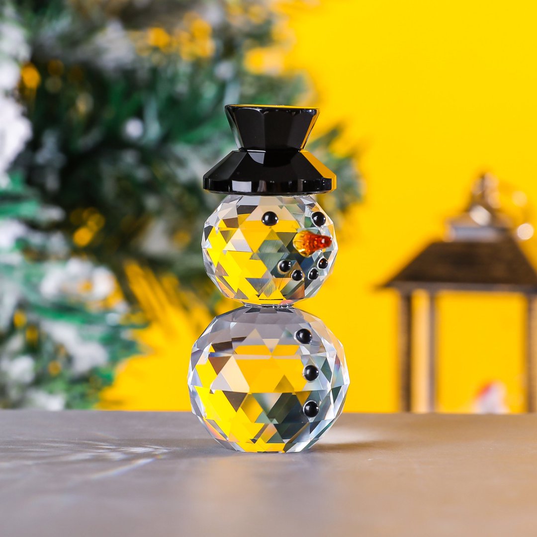 クリスタルブラックハット雪だるまフィギュアコレクタブルペーパ - Paper Weight Crystal のレビューと価格