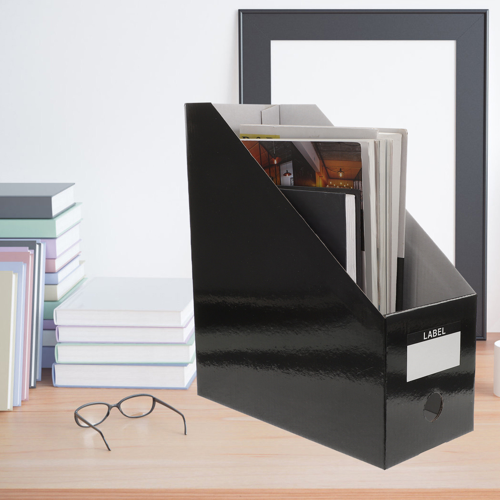 3個セット デスクトップファイルフォルダーオーガナイザーラッ - Magazine Holder Rack のレビューと価格
