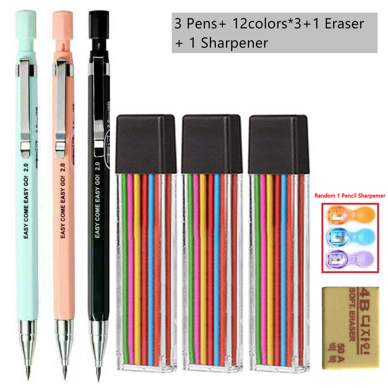 シャープペンシルセット 2.0 ミリメートル 2B 黒/カラ - Staedtler Pencil Lumocolor のレビューと価格