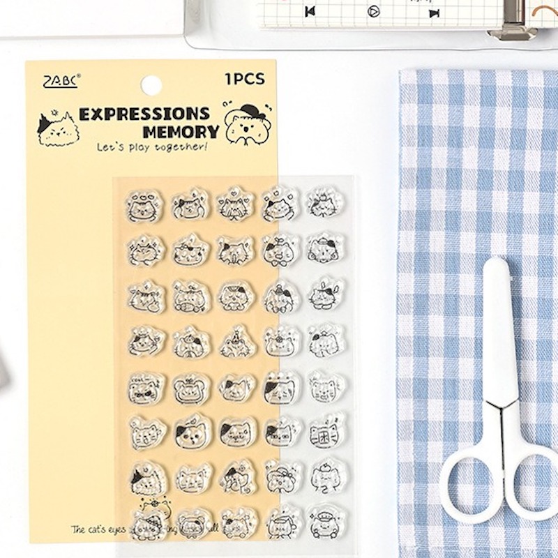 ミニキュートな日常生活シンボルクリアスタンプセット、スクラッ - Rubber Date Stamp のレビューと価格