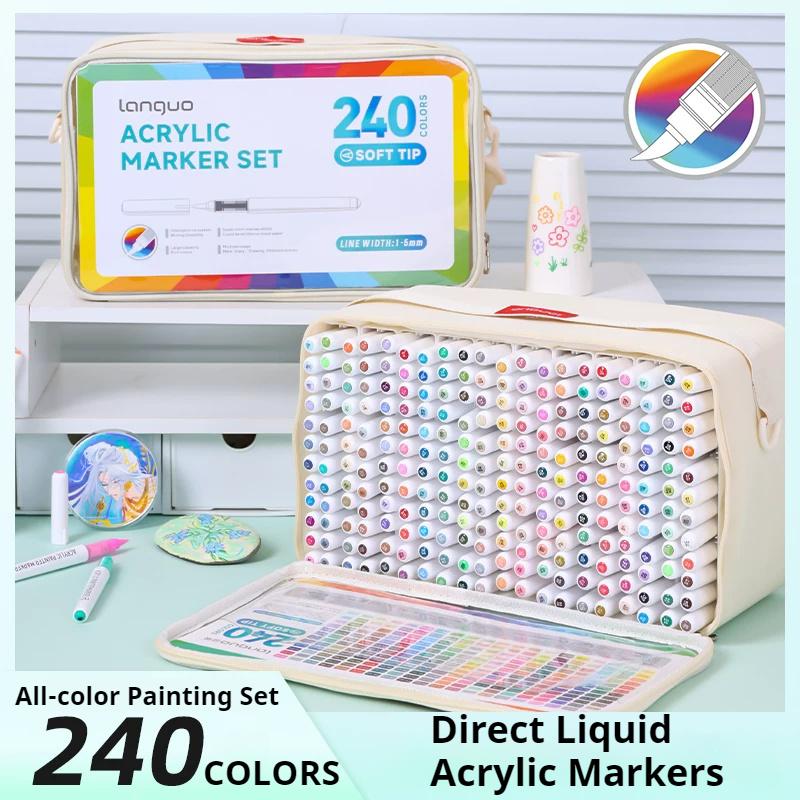 LANGUO 240色 直液式アクリルマーカーペンセット 交 - Copic Marker Sketch のレビューと価格