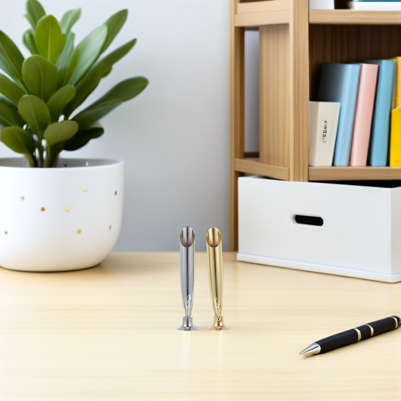 3個入りステンレス製ペンホルダー、ペンレスト、単一の万年筆ス - Pen Rest Single のレビューと価格