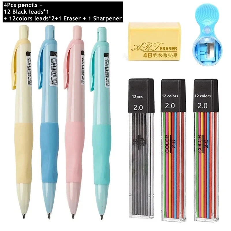 シャープペンシルセット 2.0mm HB 黒/カラー芯 替え - Staedtler Pencil Lumocolor のレビューと価格