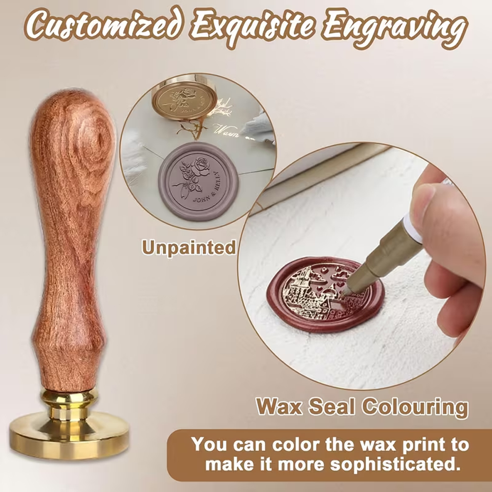 パーソナライズワックスシーリングスタンプ カスタムウェディン - Wax Seal Stamp Set のレビューと価格