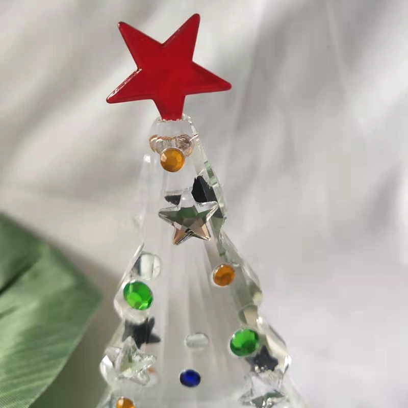 クリスタルクリスマスツリー置物ホリデー文鎮コレクションお土産 - Paper Weight Crystal のレビューと価格
