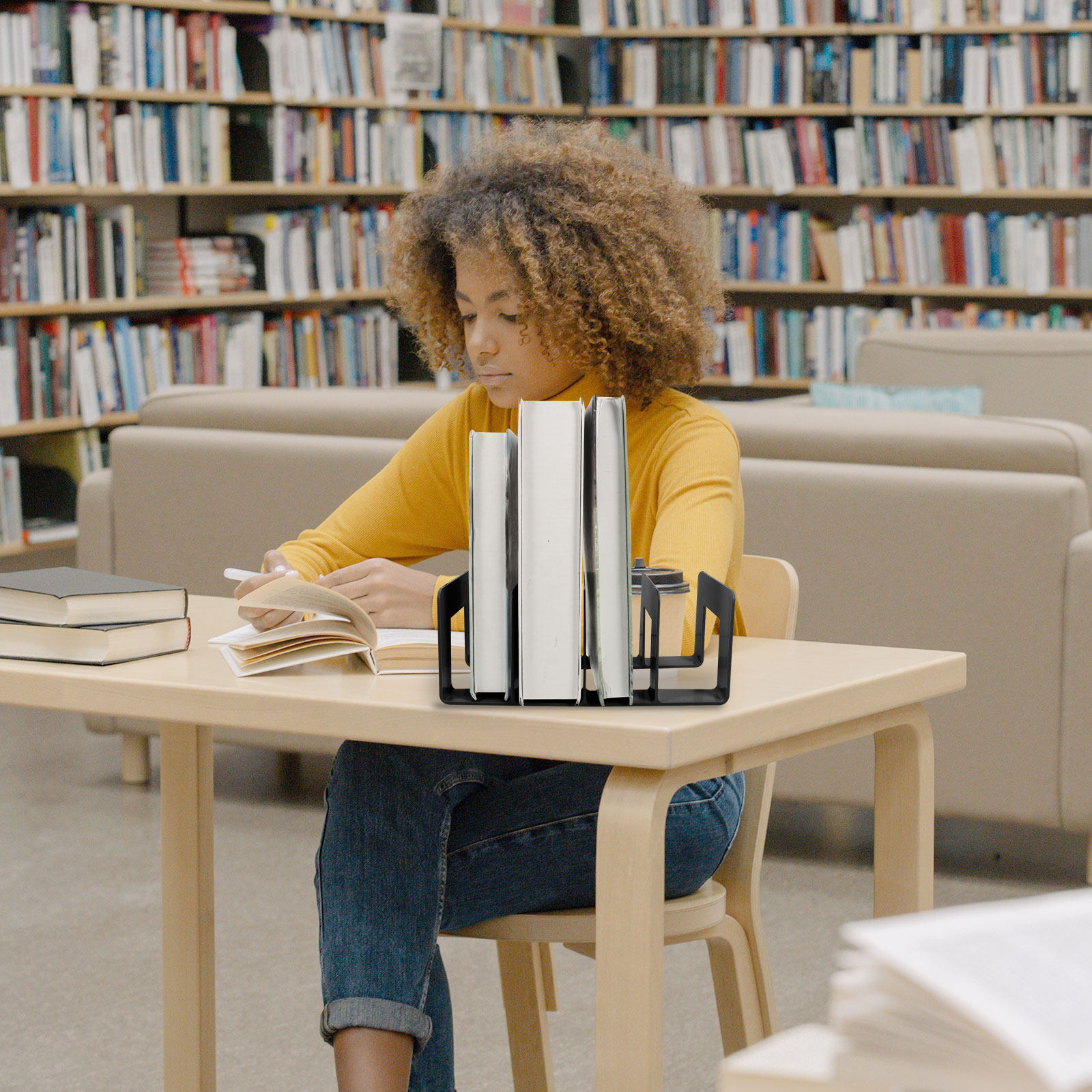 多層式デスクトップブックオーガナイザー、オフィス、家庭、図書 - Magazine Holder Rack のレビューと価格